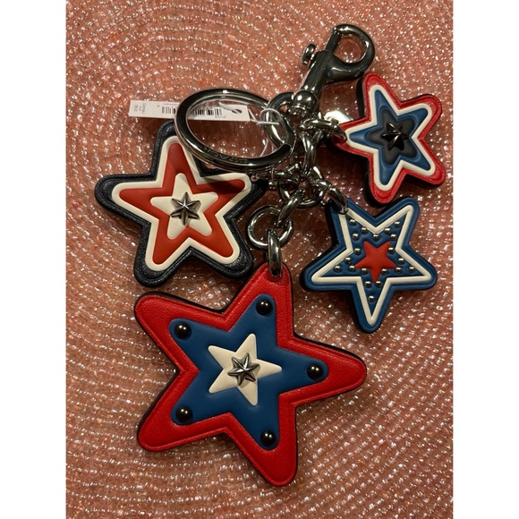 Coach Star Cluster Silver Keychain! - Picture 2 of 7